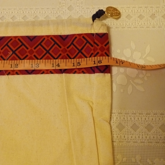 🆕 Tory Burch XXL Drawstring Logo Charm Boots Dust Bag, NWOT - Picture 5 of 7